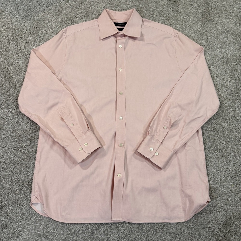 Banana Republic Slim Fit Pink Oxford Dress Shirt L Button Down Cotton Casual - Picture 3 of 10
